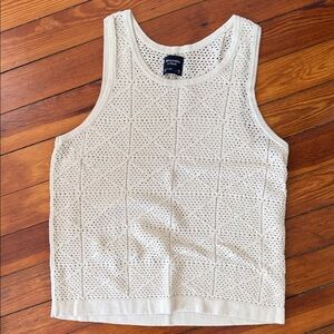 Abercrombie & Fitch Cream Crochet Tank Top